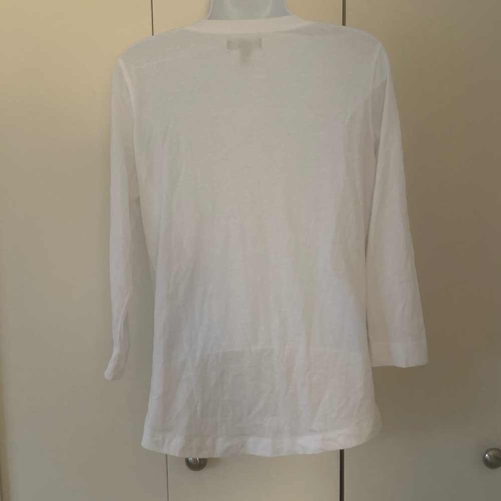Ralph Lauren Cotton lace embellished half button top S - Picture 6 of 9